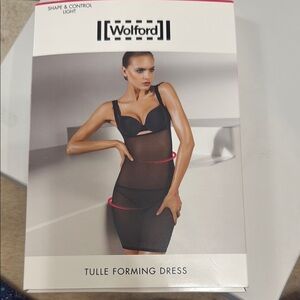 Wolford Tulle Forming Dress Nude 46 US 14 NWT